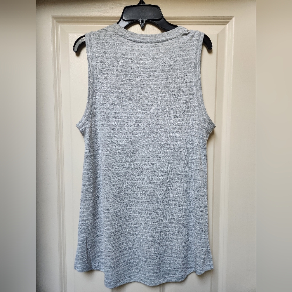 Athleta Gray Stripe Breezy Sleeveless Top, Small - Picture 4 of 9